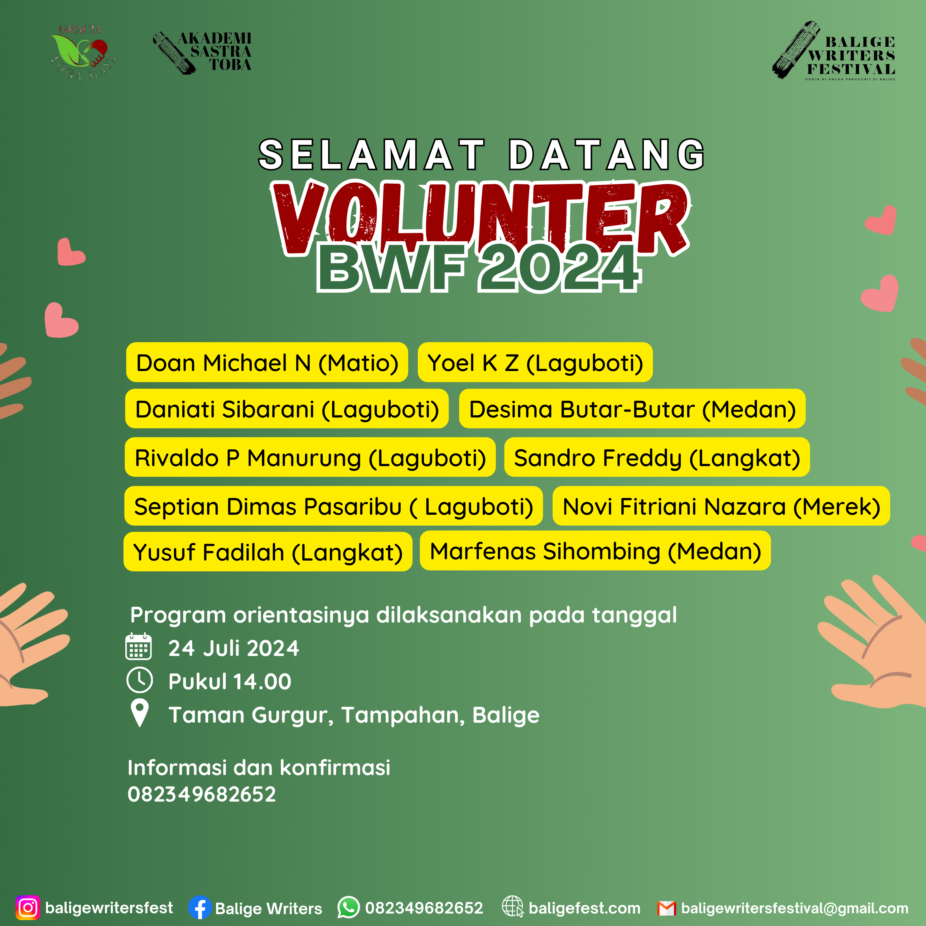 Selamat untuk 10 Emerging Writers yang terpilih ke BWF 2024.